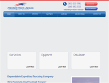 Tablet Screenshot of precisiontrucklines.com